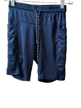 ADRIENNE VITTADINI Sport Womens Size S Blue Athletic Yoga Gym Drawstring Shorts